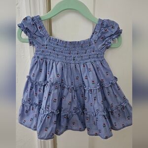 Janie & Jack Abigail Cherry Smocked Baby Dress